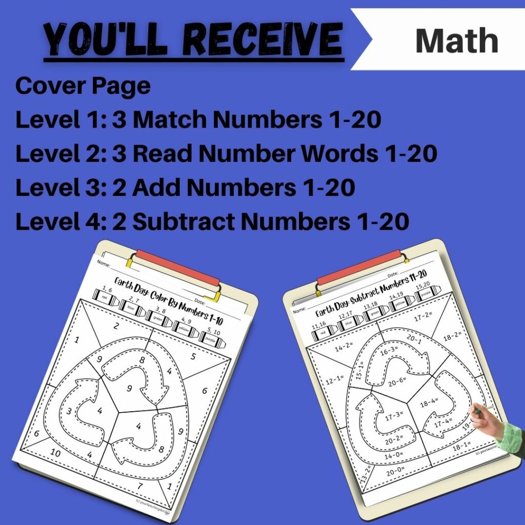 Earth Day Spring Math Color By Code Worksheets | Made By Teachers