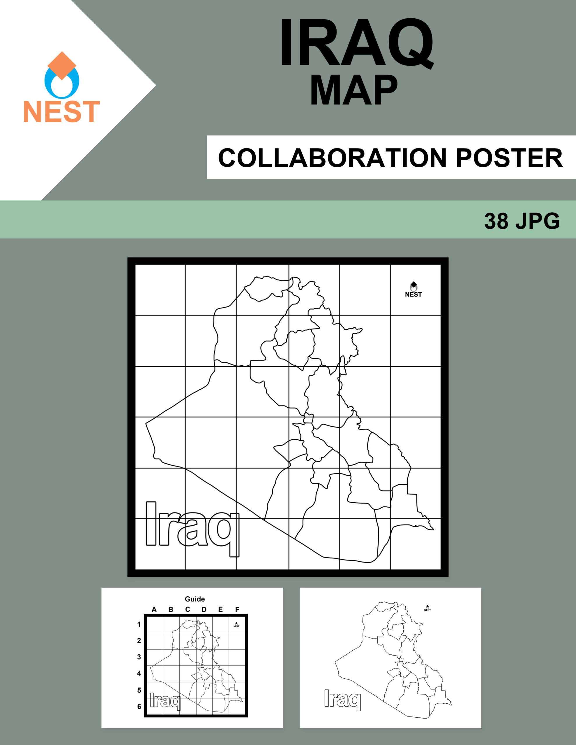 Iraq Map Collaboration Poster | Made By Teachers