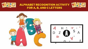 Alphabet Recognition Activity for A, B, and C Letters