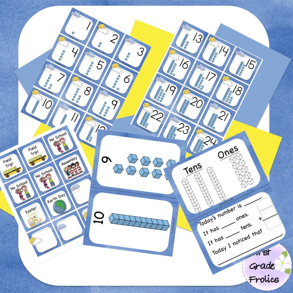 April calendar Pieces with Base Ten Blocks Made By Teachers