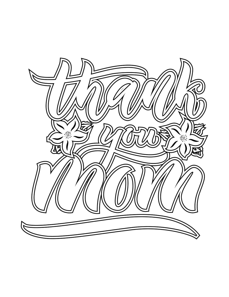 Color Your Love for Mom: Printable Coloring Pages with Heartwarming