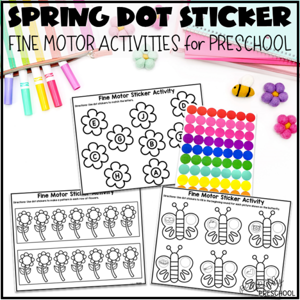Spring Dot Sticker Fine Motor Activities for Preschool Made By Teachers