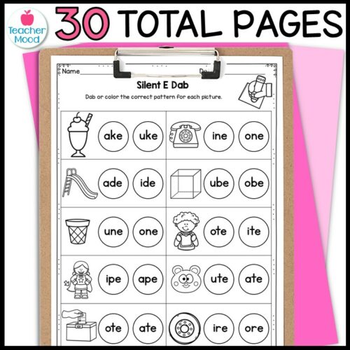 Long Vowel Silent E Phonics Worksheets | 1st Grade Word Work | Made By