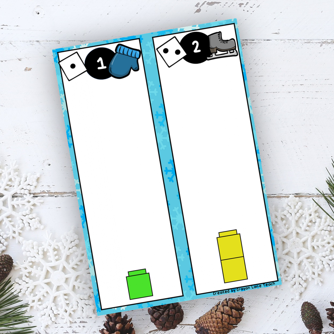 Winter counting one to one correspondence activity pre k kindergarten