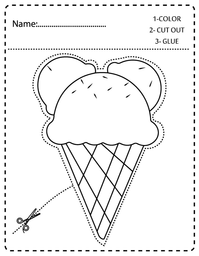 Scissor Skills Cutting Practice Summer For Kids Made By Teachers