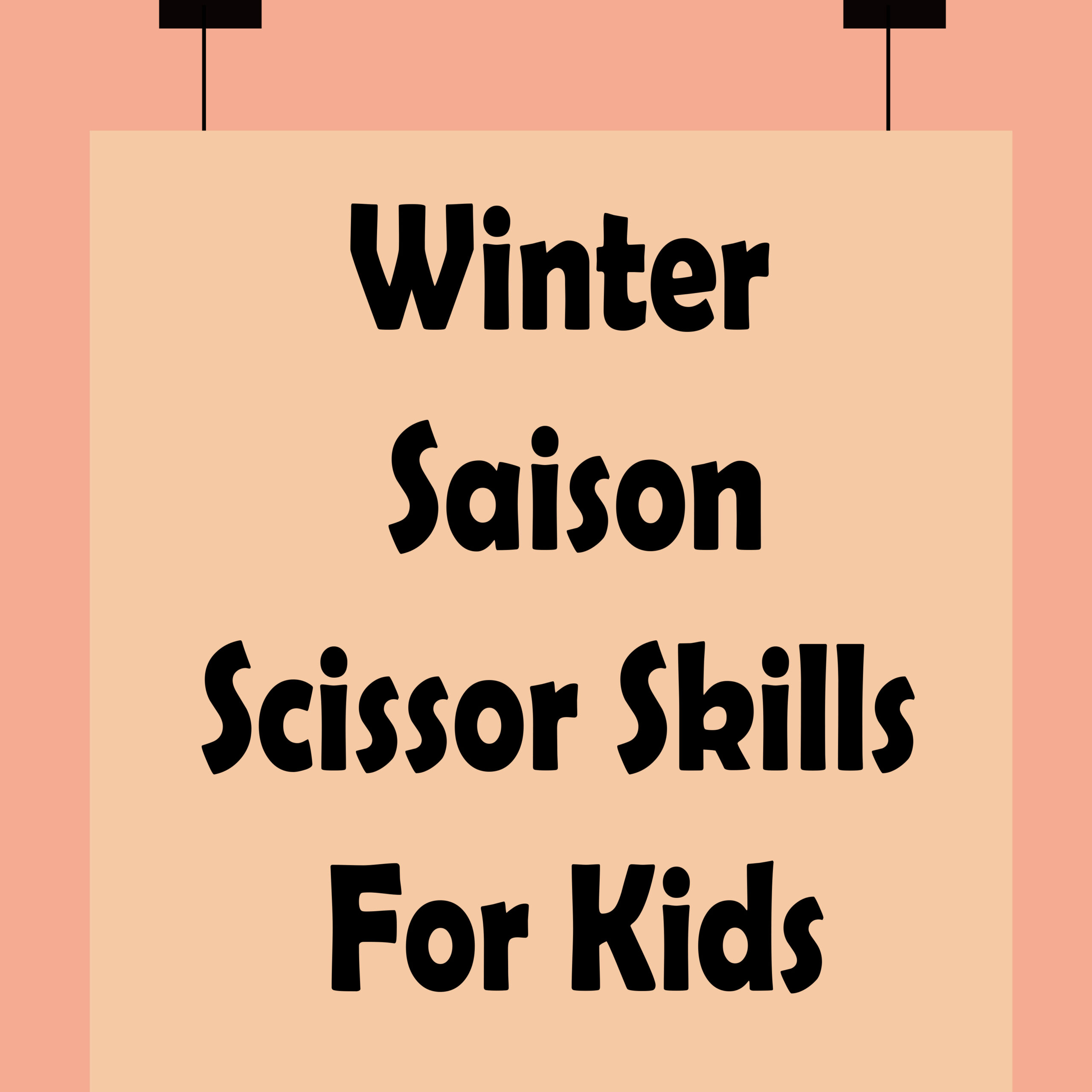 Winter Saison Scissor Skills Practice For Kids