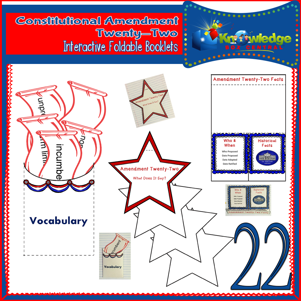 Constitutional Bill of Rights: Amendment Twenty-Two Interactive Foldable Booklets