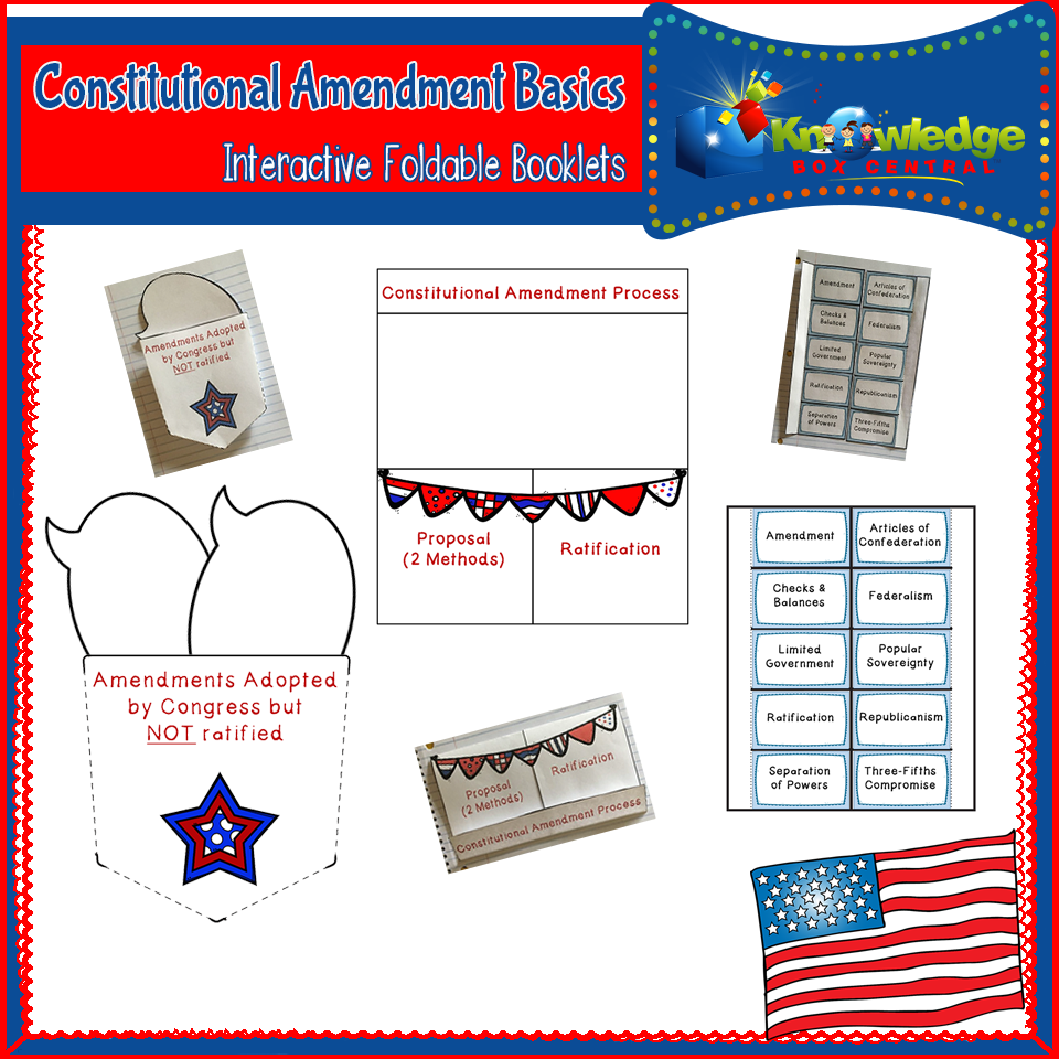 Constitutional Bill of Rights Amendment Basics Interactive Foldable Booklets
