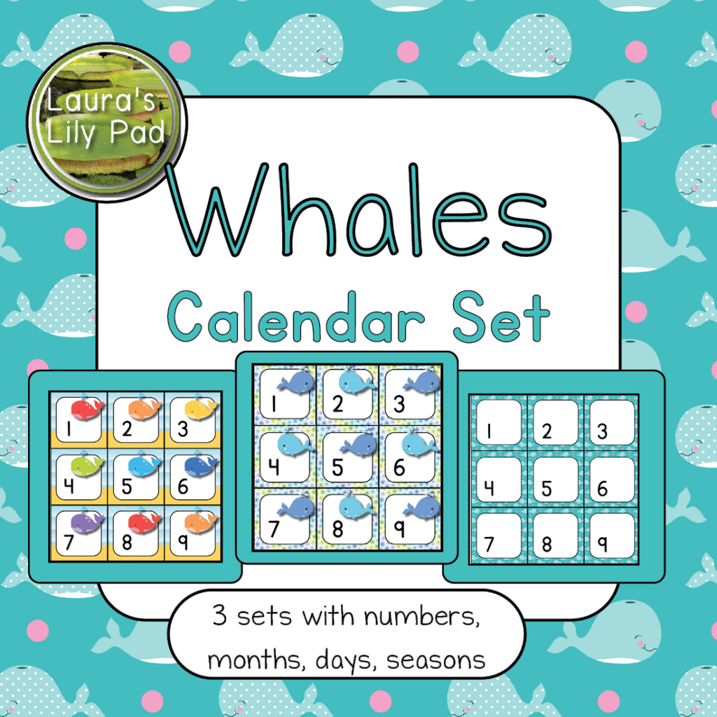 Whales Calendar Set Made By Teachers