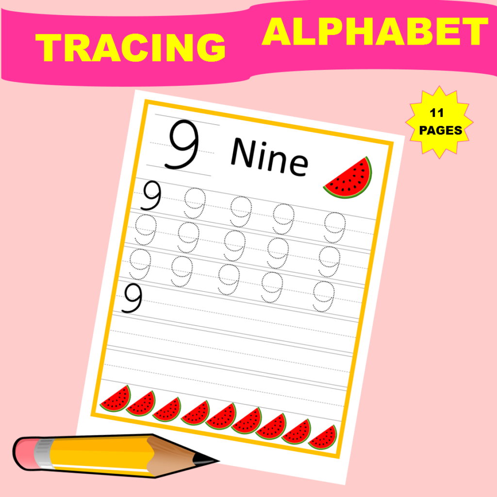 Writing and Tracing Numbers 09 Made By Teachers