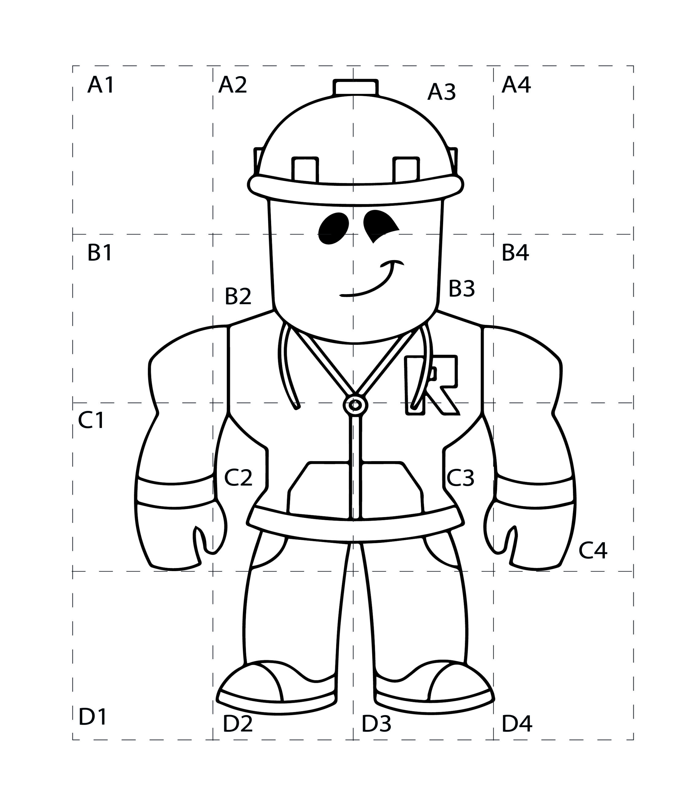 Grid Art Puzzles. ROBLOX GO CUTANDPASTE INSTRUCTIONS AND COLORING Made By Teachers