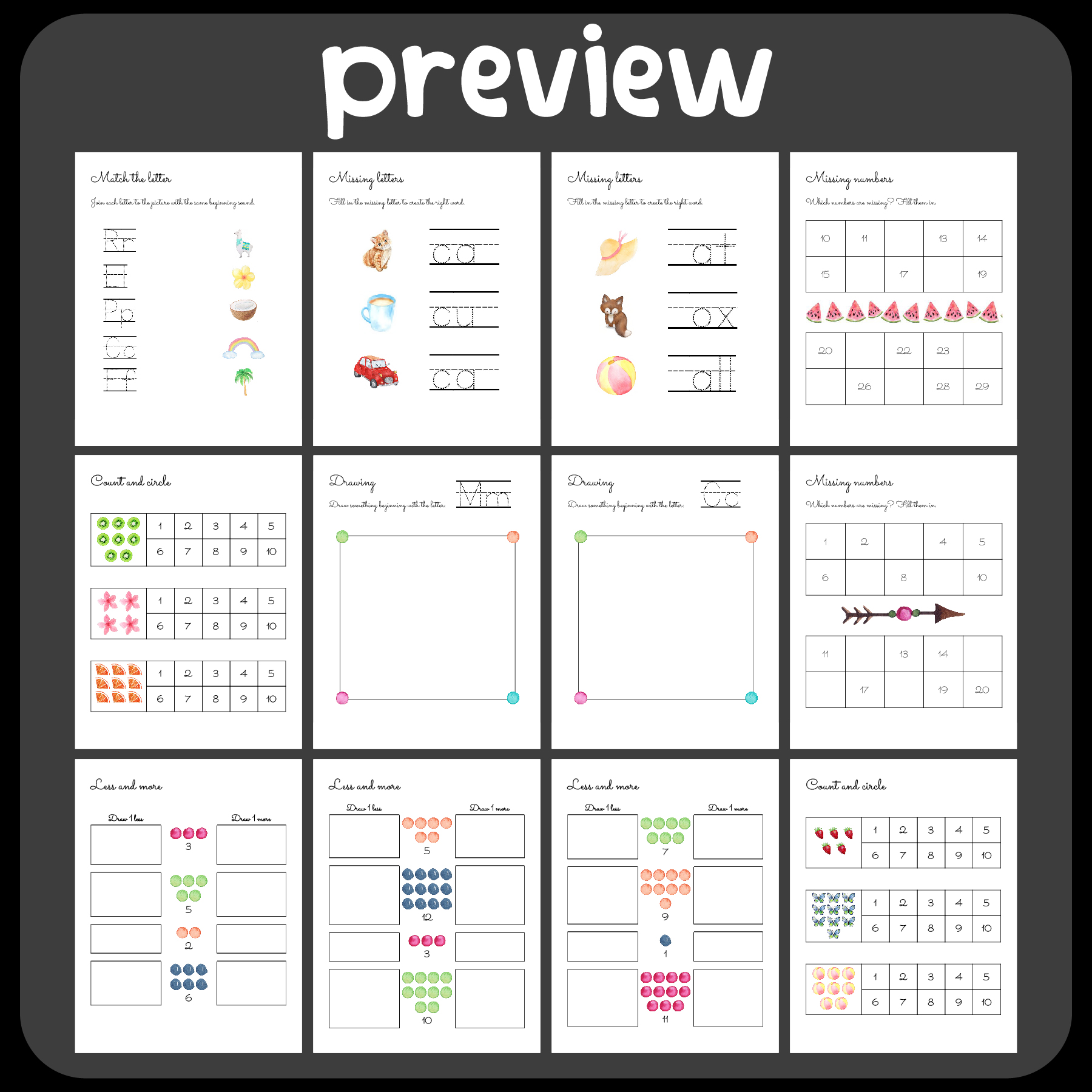 100 Kindergarten Worksheets summer and spring activities for kids ...