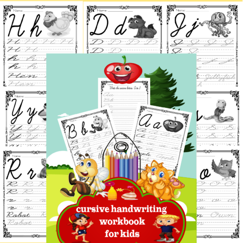 Cursive Handwriting Workbook for Kids: Learning to Write in Cursive ...