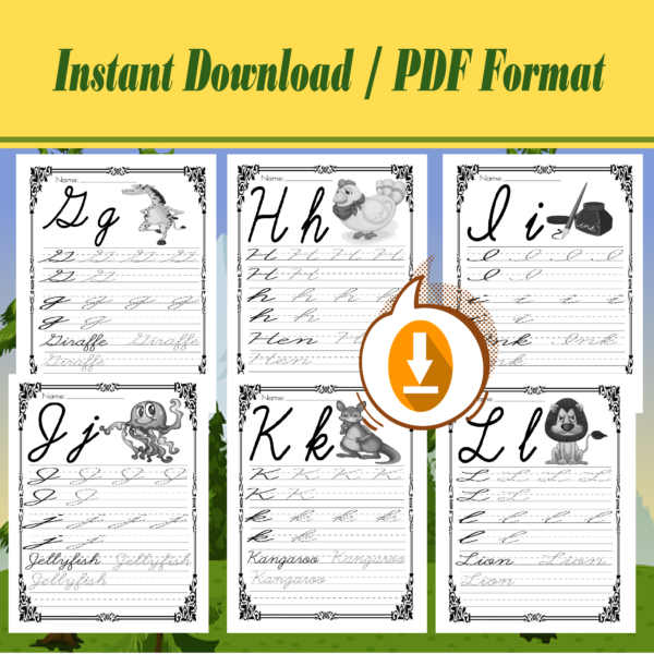 Cursive Handwriting Workbook for Kids: Learning to Write in Cursive ...