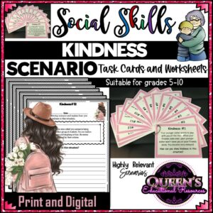 Social Skills Scenario Task Cards and Worksheets BUNDLE - Made By Teachers