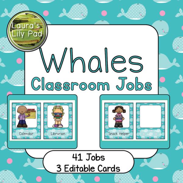 Classroom Jobs Whales | Made By Teachers
