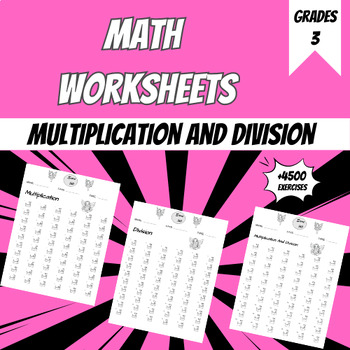 Multiplication and Division Worksheets Within 900, 3rd Grade Math Facts ...
