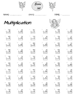 Multiplication and Division Worksheets Within 900, 3rd Grade Math Facts ...