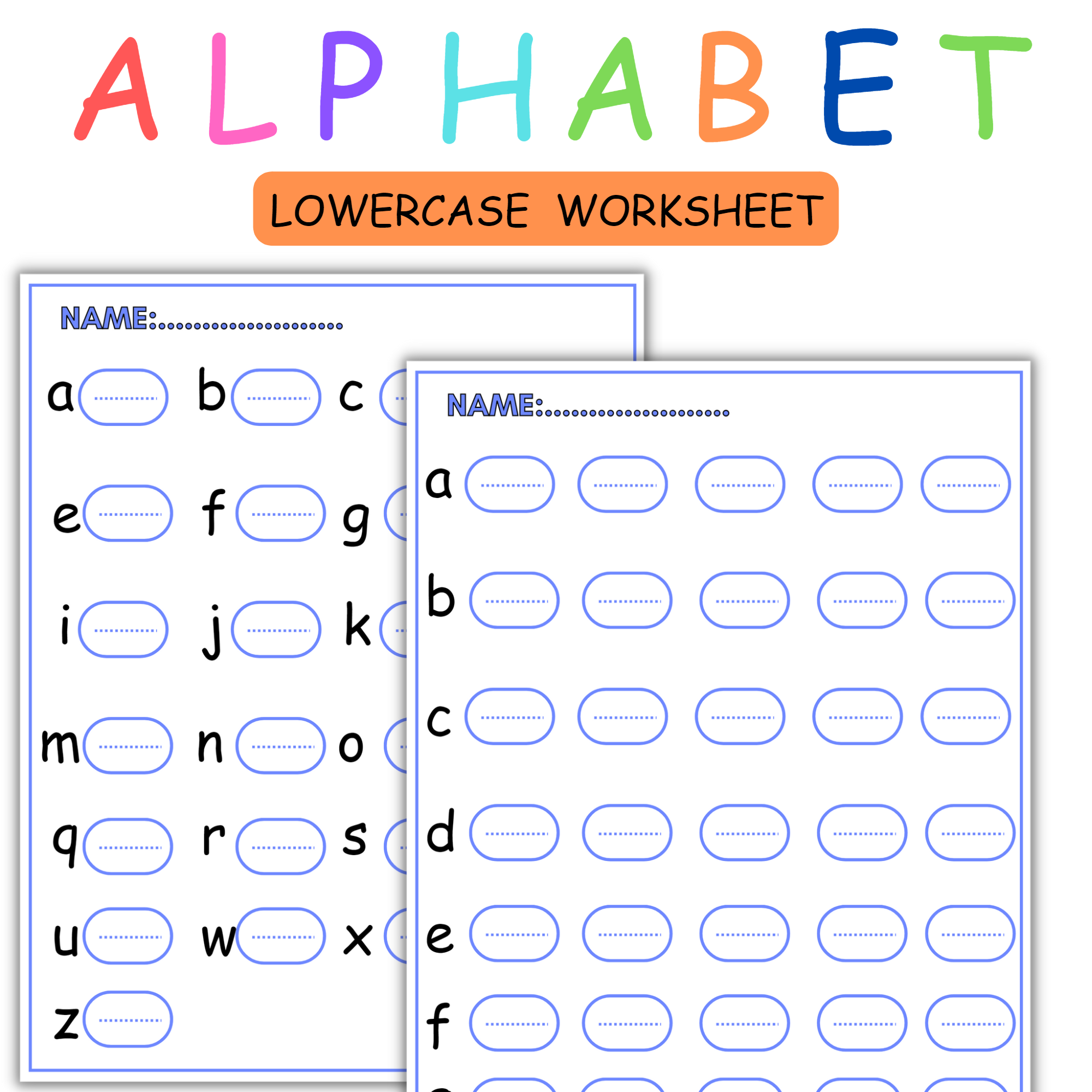 Alphabet & Numbers Writing Worksheet letters Handwriting Pratice
