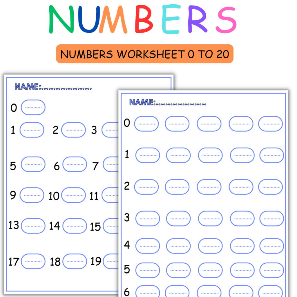 Alphabet & Numbers Writing Worksheet letters Handwriting Pratice