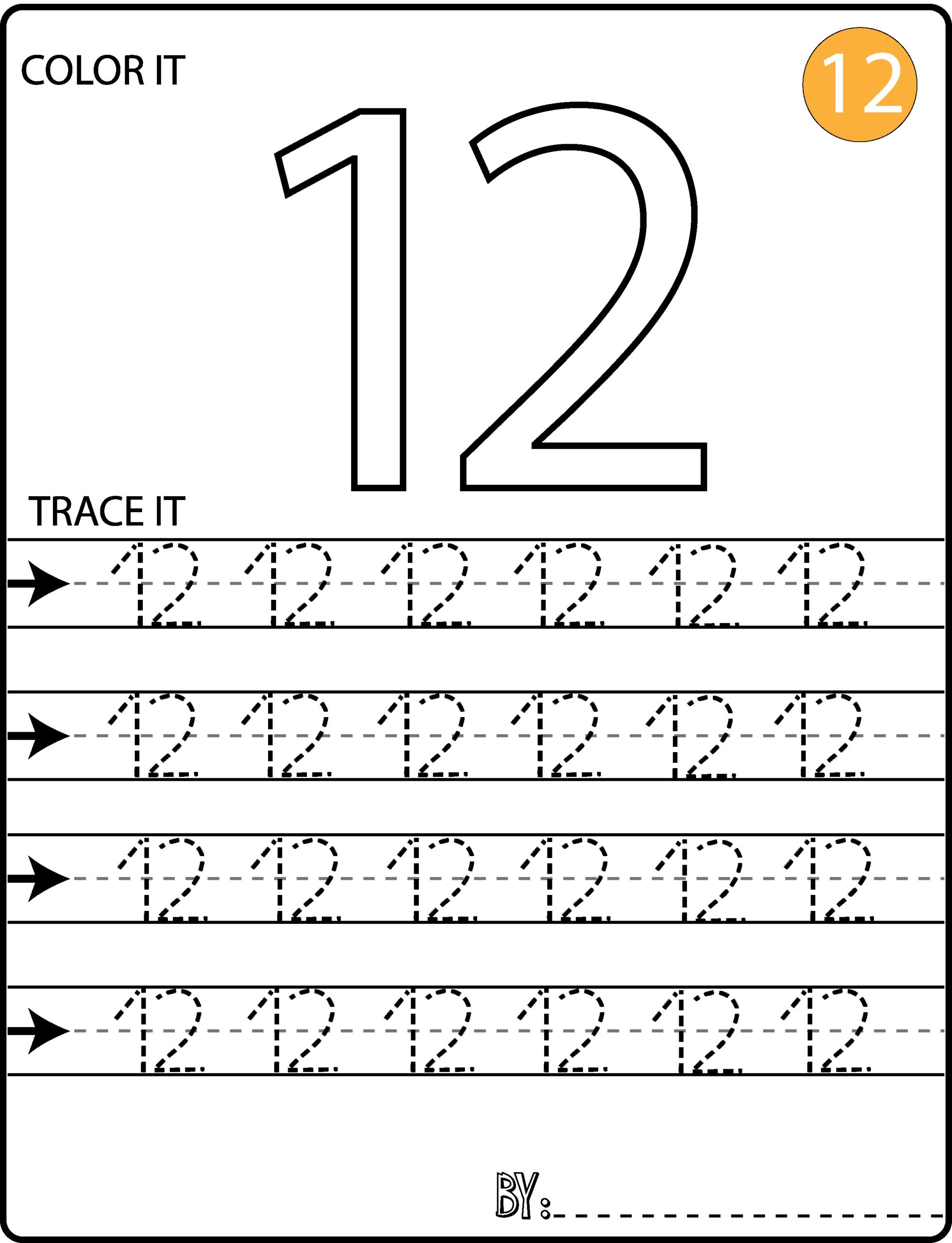 Get Ready for School with our Numbers Tracing for Preschoolers Made