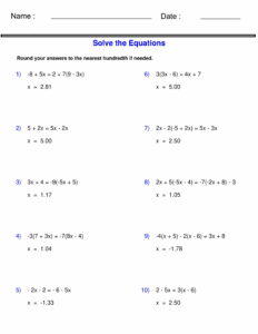 solving equations with variables on both sides Worksheet | Made By Teachers