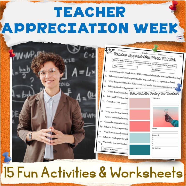 Teacher Appreciation Week Activities Print and Digital Worksheets Made By Teachers