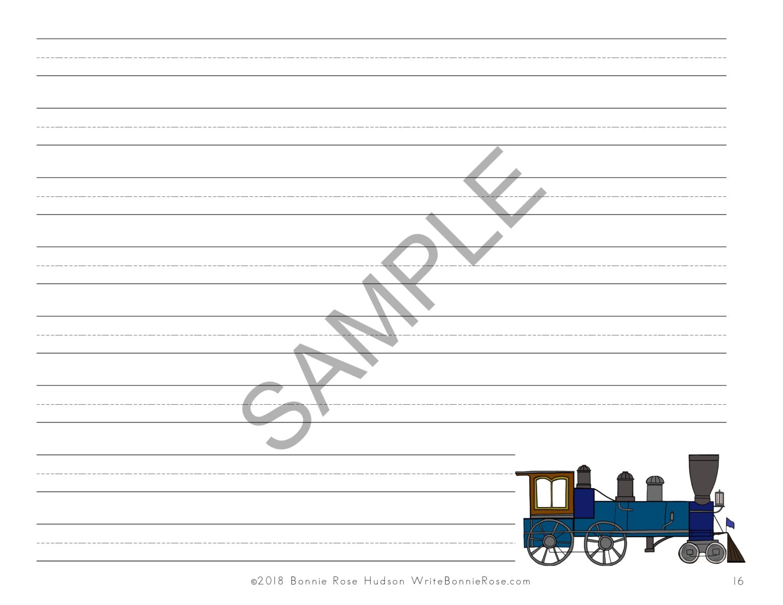 Handwriting Practice with Trains-Cursive | Made By Teachers