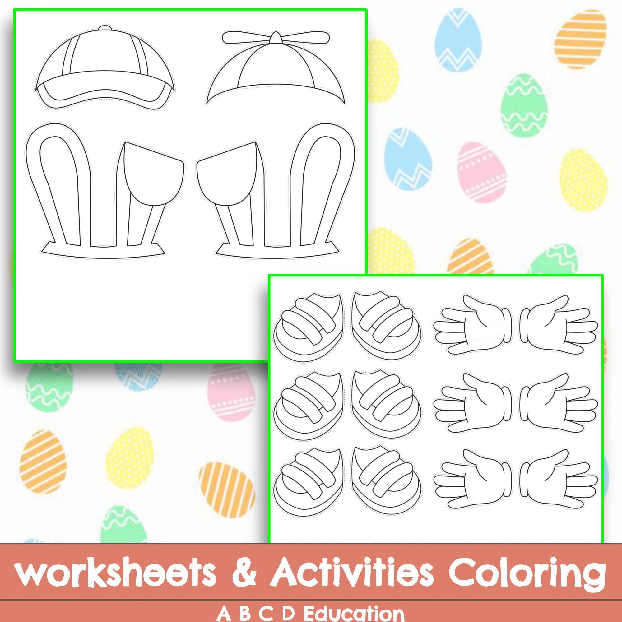 Funky Easter Egg Craft Template Worksheets Activities Coloring
