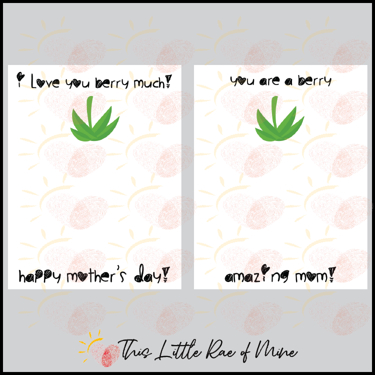 Love You Berry Much - Mother's Day - strawberry - printable - Handprint art  | Made By Teachers