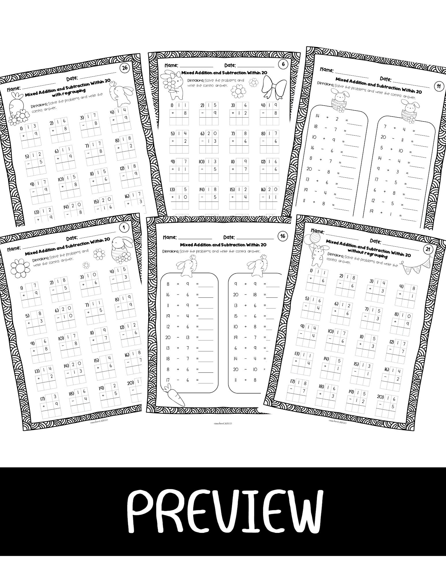 Mixed Addition And Subtraction To 20 Worksheets Made By Teachers Mixed Addition And Subtraction To 20 Worksheets Made By Teachers
