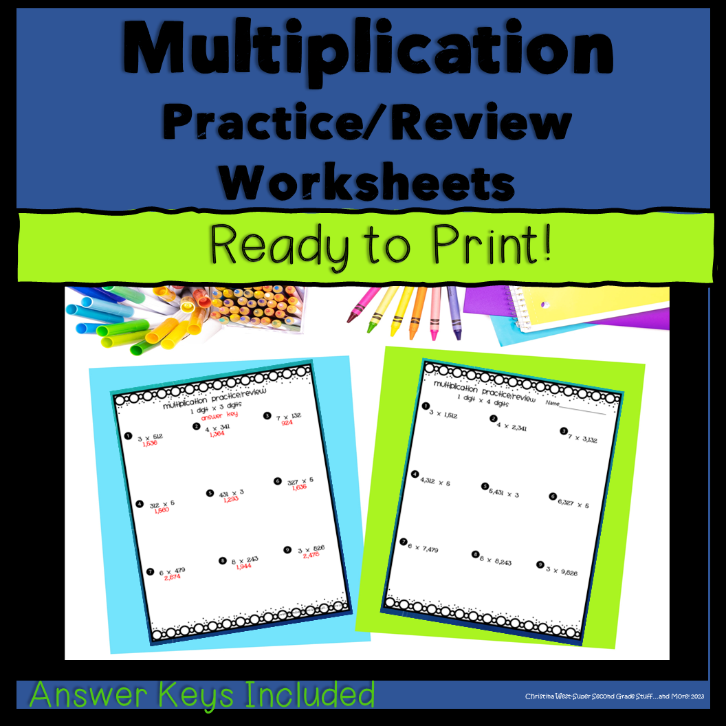 Multiplication Practice Worksheets