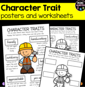 Character Traits Posters and Worksheets