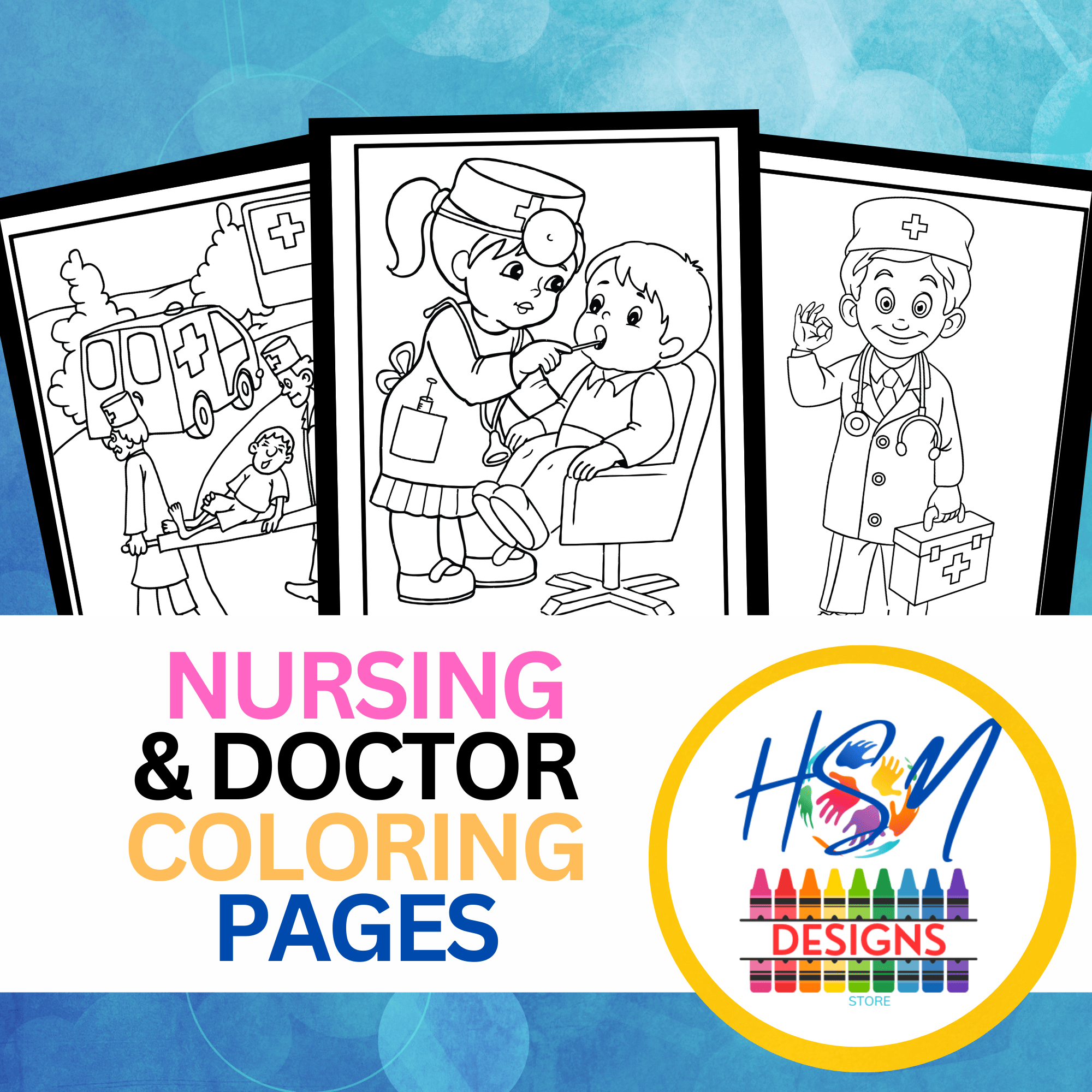 Community Helpers World Health Day Nursing Doctors Coloring Pages