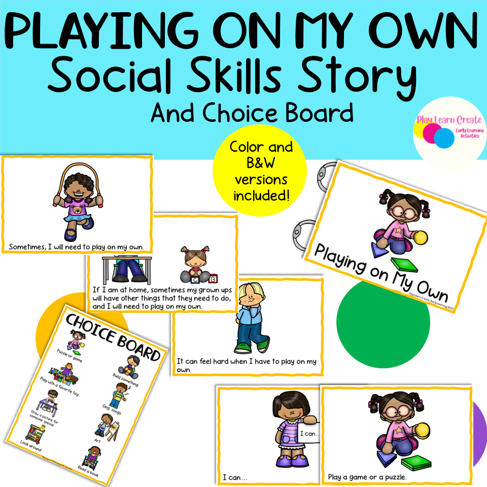 Playing on My Own, Independent Play Social Skills Story