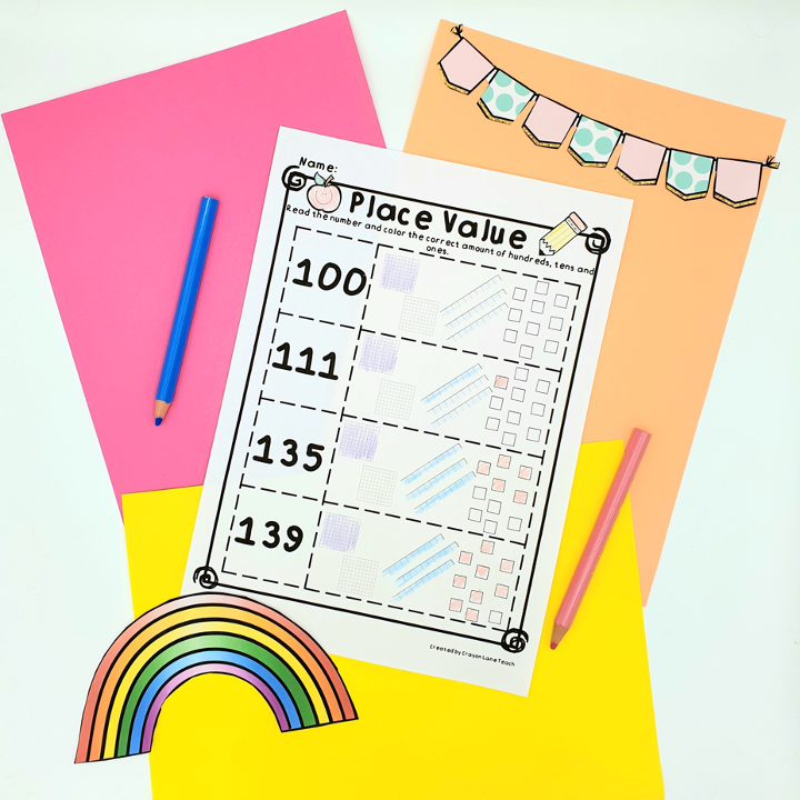 Place Value Hundreds Tens Ones Worksheets 1st Grade 2nd Grade | Made By ...