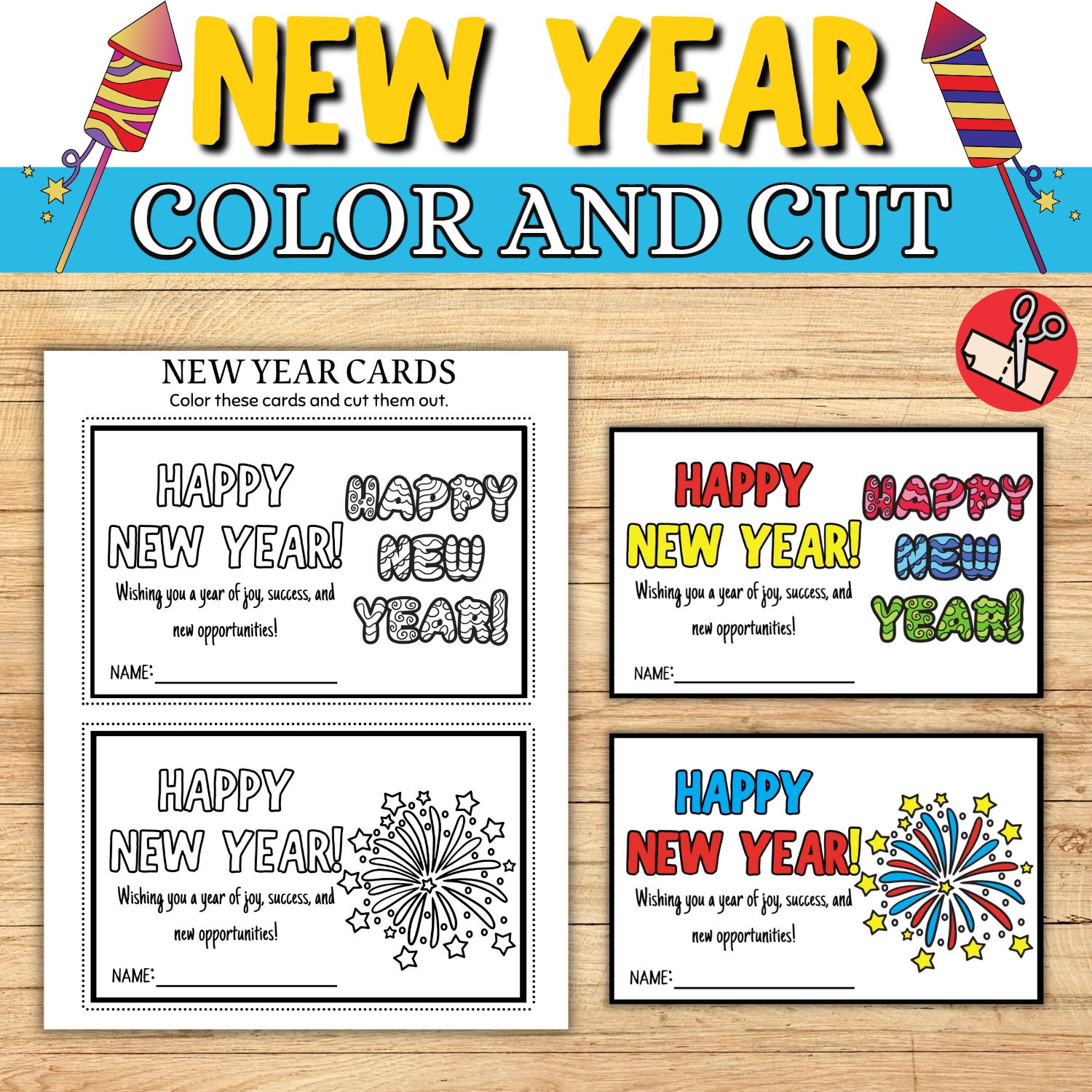 Celebrate The New Year with Fun and Engaging Coloring Cards For Kids