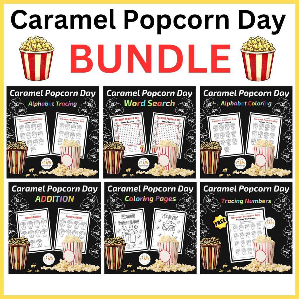 Caramel Popcorn Day Activities BUNDLE Made By Teachers