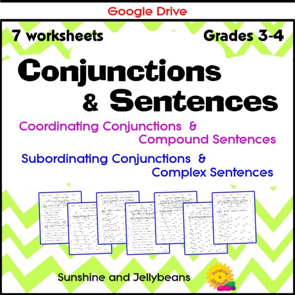 Coordinating and Subordinating Conjunctions - FANBOYS - Grades 3-4 ...