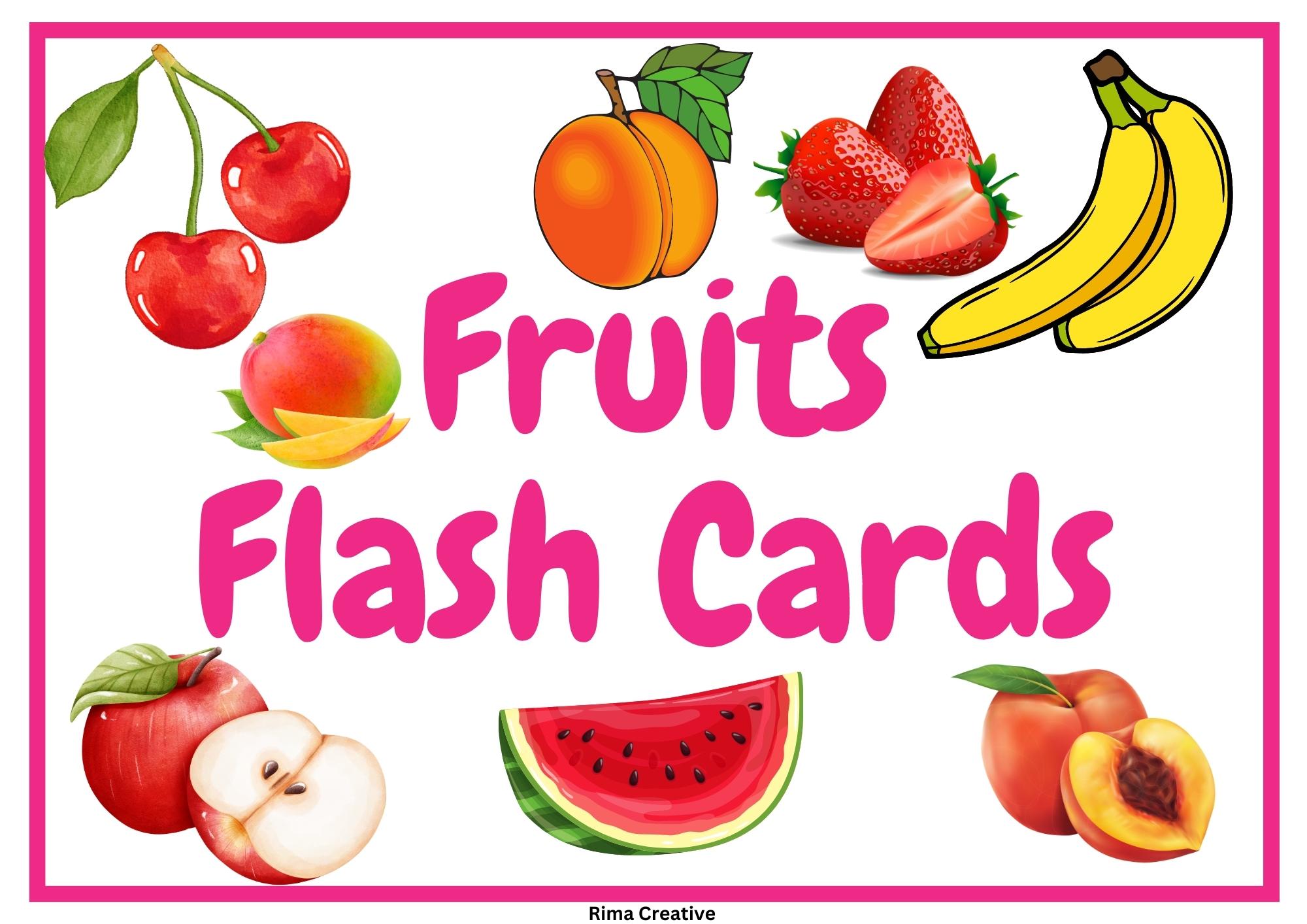 Fruits Flash Cards 30 Types Made By Teachers Fruits Flash Cards 30 Types Made By Teachers