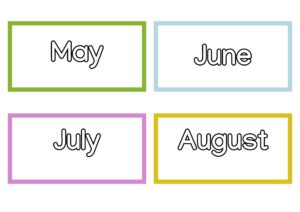 Months of the year Simple flash cards | Made By Teachers