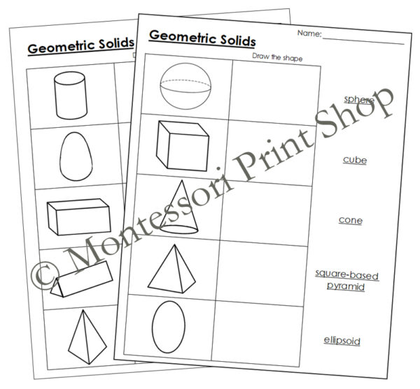 Geometric Solids Worksheets - Primary Geometry | Made By Teachers