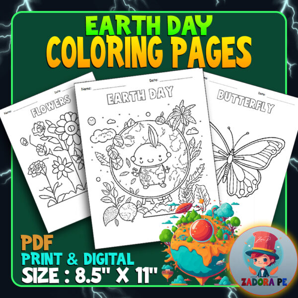 Earth Day with Fun Coloring Pages for Kindergarten | Worksheets ...