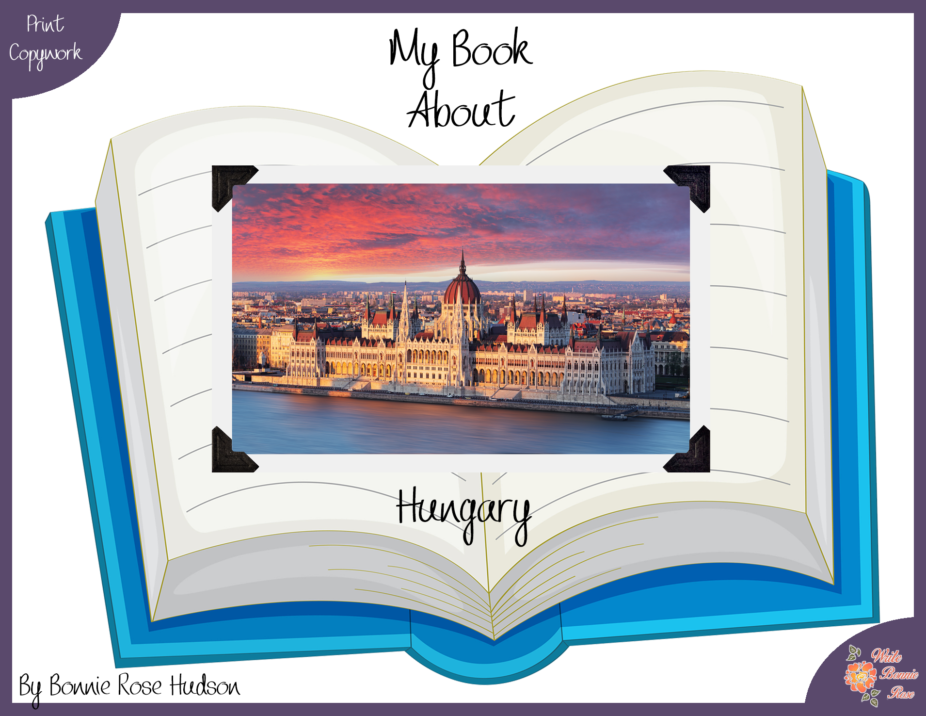 My Book About Hungary with Print Copywork