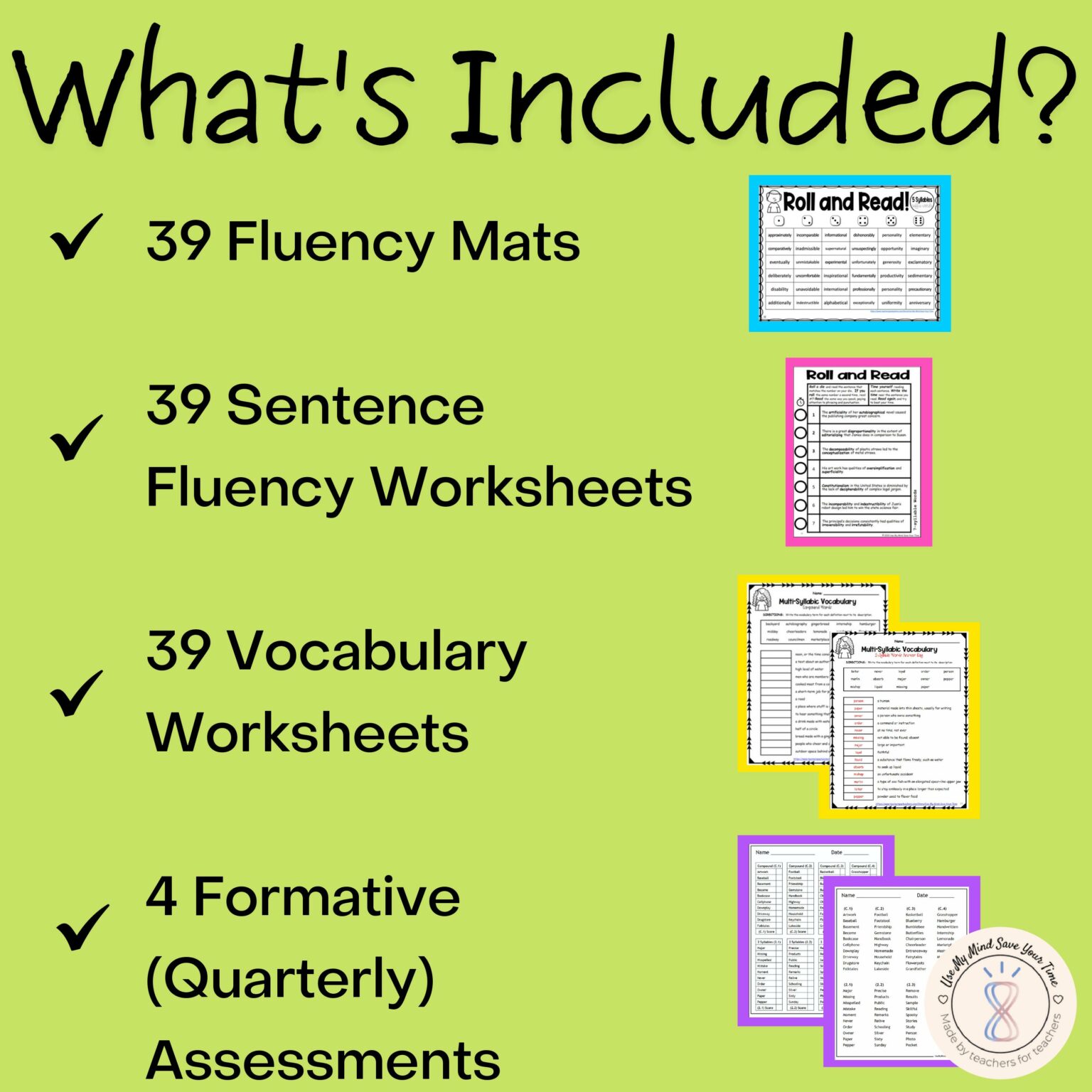 Decoding Multisyllabic Words Fluency & Vocabulary Bundle ...