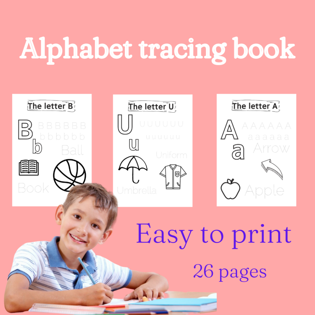 Tracing alphabet book for children Made By Teachers