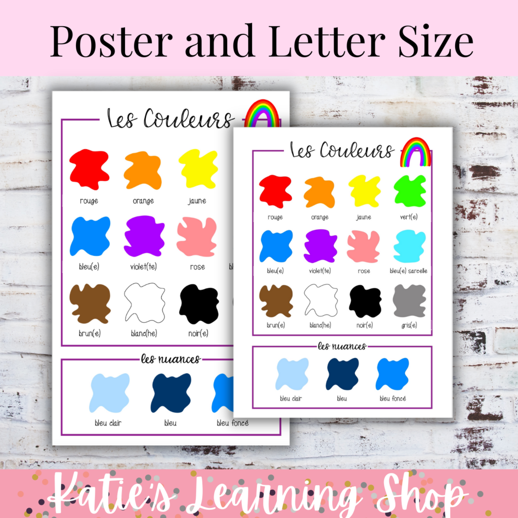 French Classroom Poster Les Couleurs Colors Made By Teachers