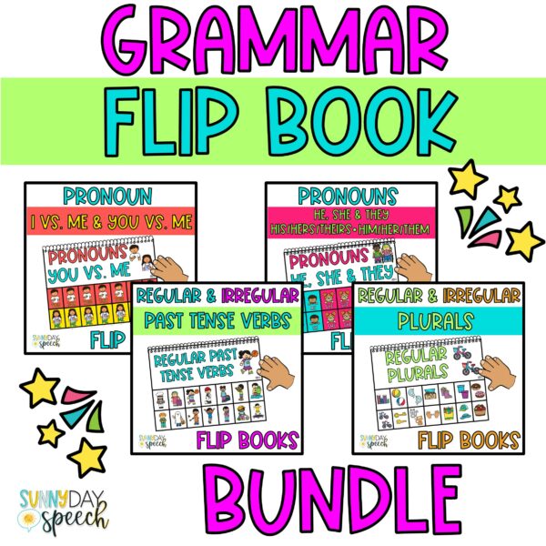 Grammar Flip Book Bundle Pronouns, Regular and Irregular Plurals Past