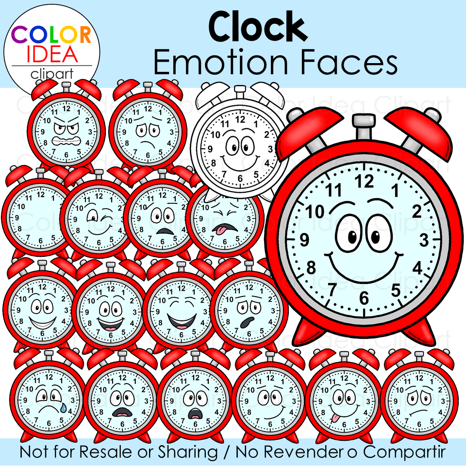 Clock Emotion Faces Made By Teachers