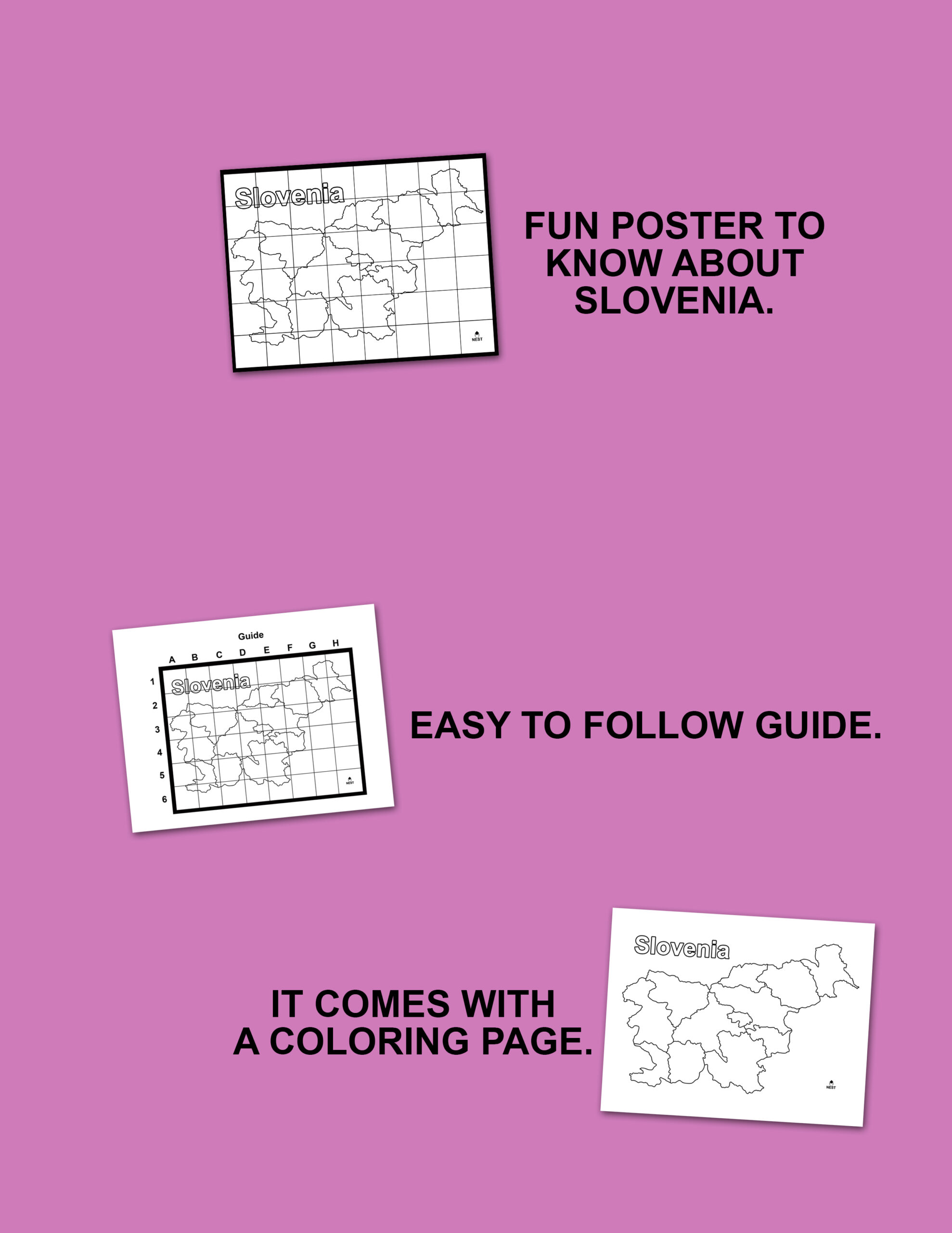 Slovenia Map Collaboration Poster | Made By Teachers